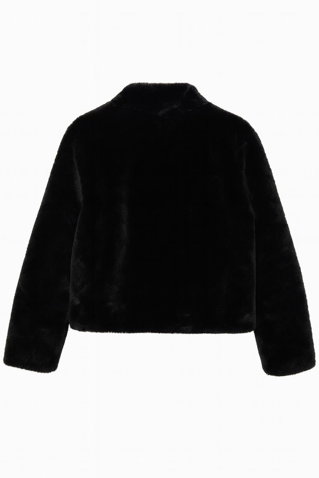 Casaco de pelo preto