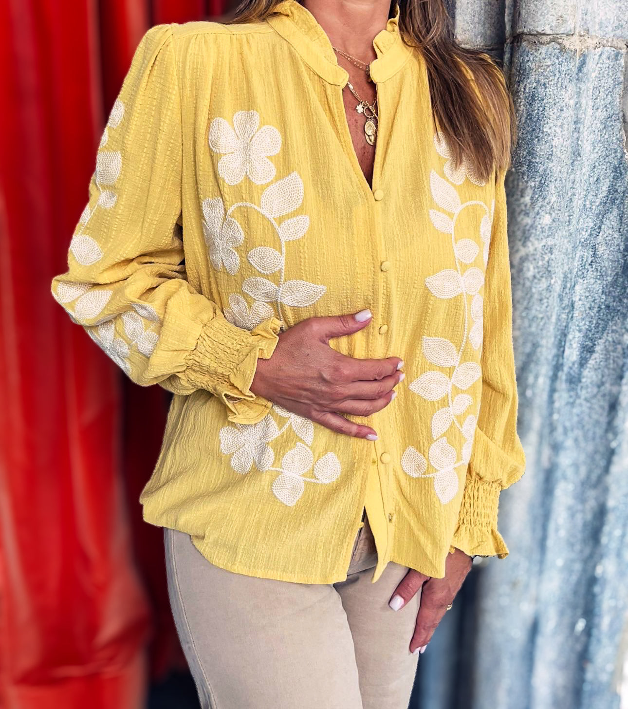 Camisa Margarida amarela