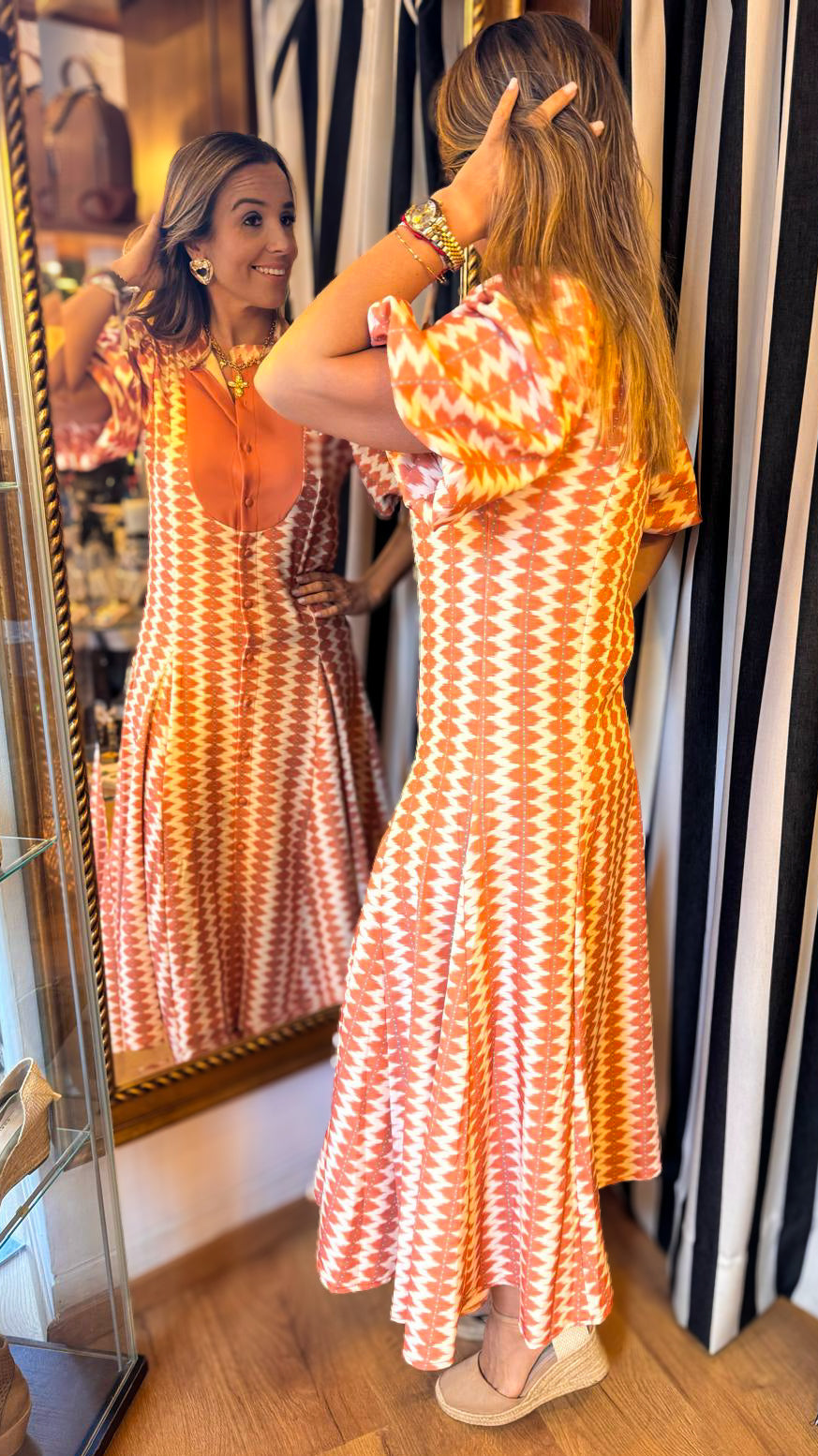 Vestido Rosarinho laranja
