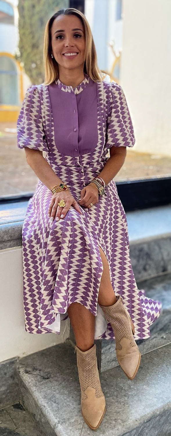 Vestido Rosarinho lilás
