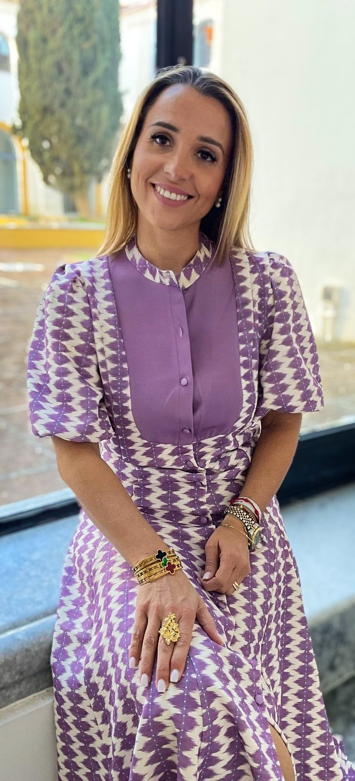Vestido Rosarinho lilás