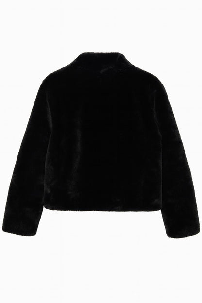 Casaco de pelo preto
