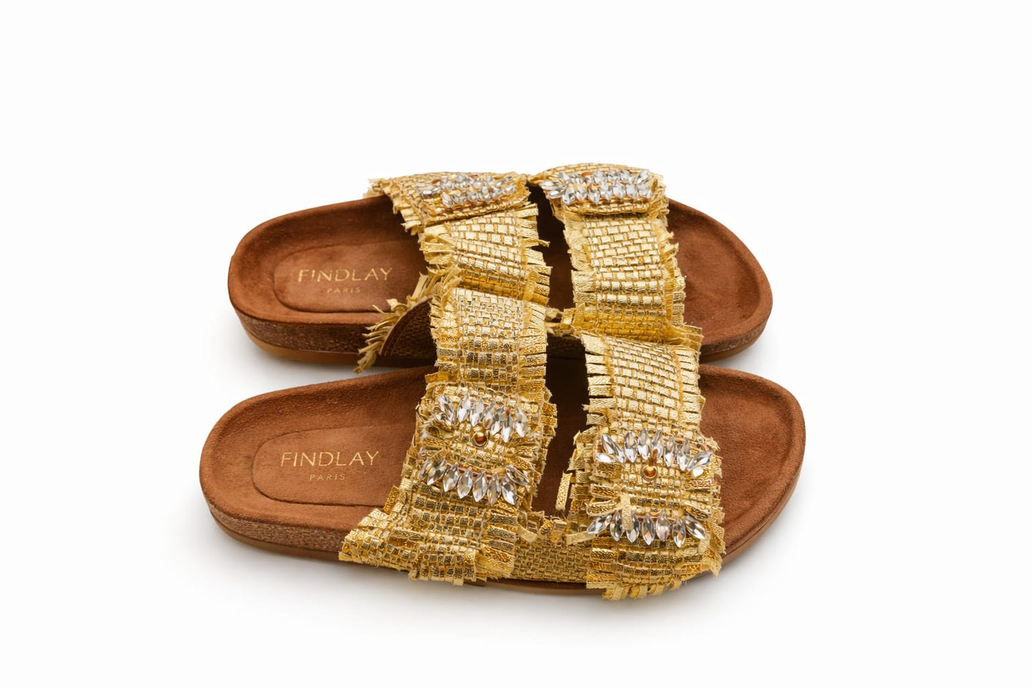 Chinelo kika dourado