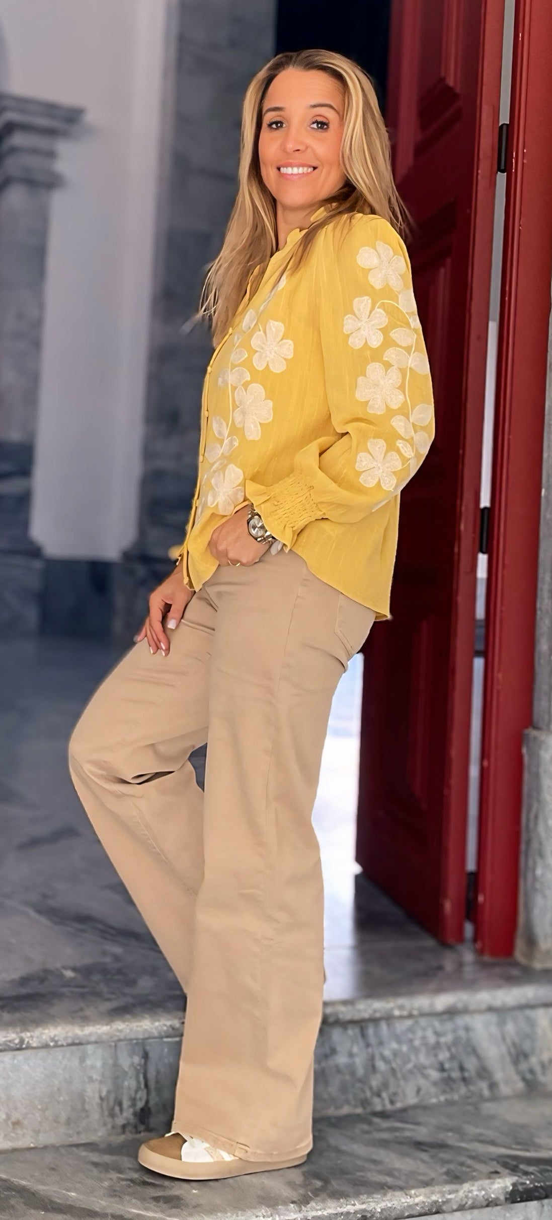 Camisa Margarida amarela