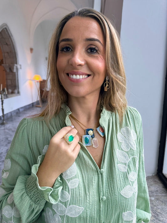 Anel de Pedra Verde