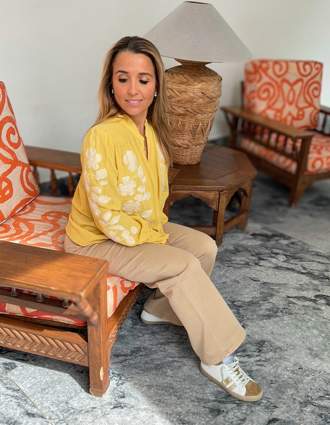 Camisa Margarida amarela