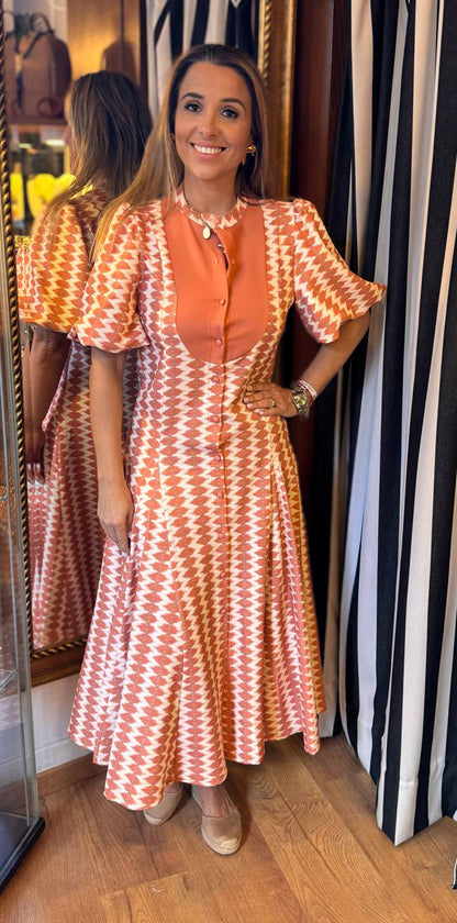 Vestido Rosarinho laranja