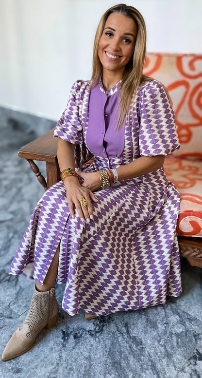 Vestido Rosarinho lilás